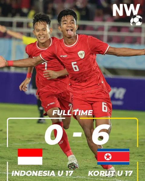 Garuda Muda Tumbang 0-6, Korea Utara U-17 Terlalu Tangguh di Perempat Final Piala Asia U-17 2025